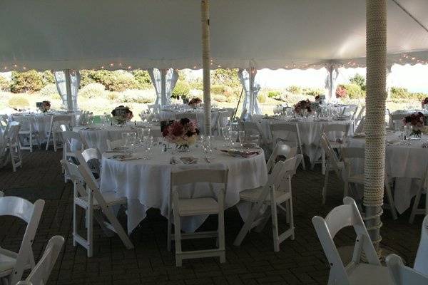 Inside of the Tent.  Maximum of 200 guests.