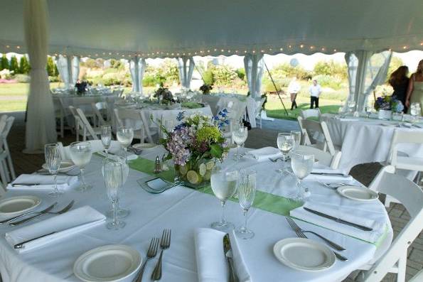 Inside of the Tent.  Maximum of 200 guests.