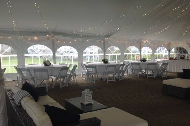 Table set up with centerpiece