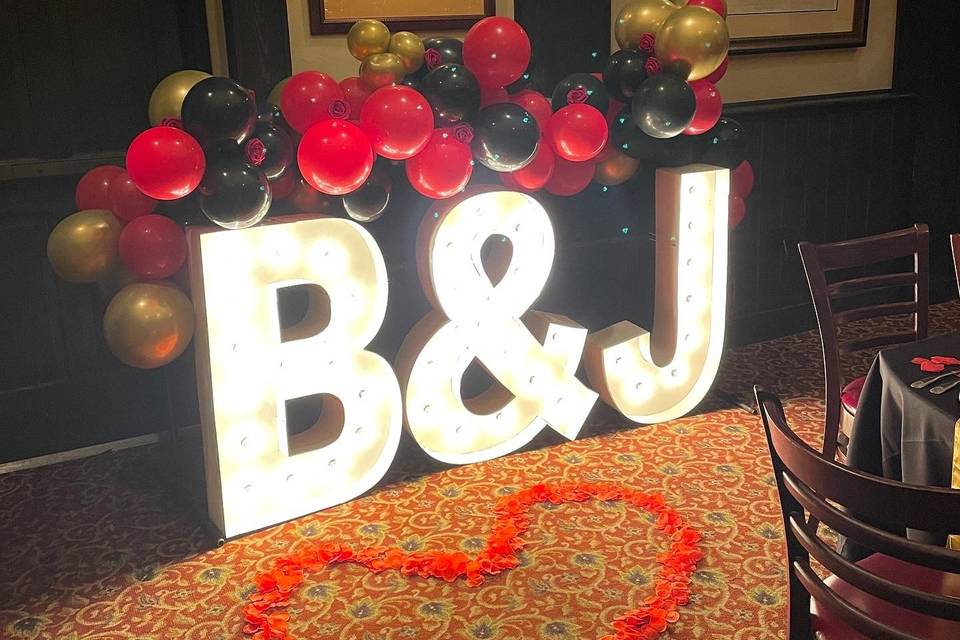 Lighted Marquee letters