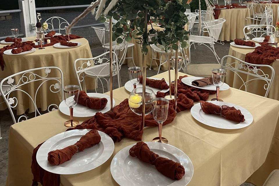 Pampas grass centerpiece