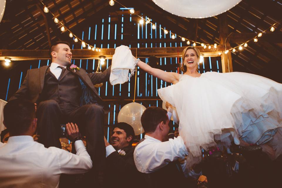 Barn wedding celebration