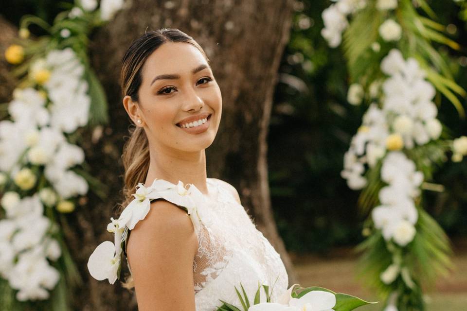 Oahu bridal hair makeup