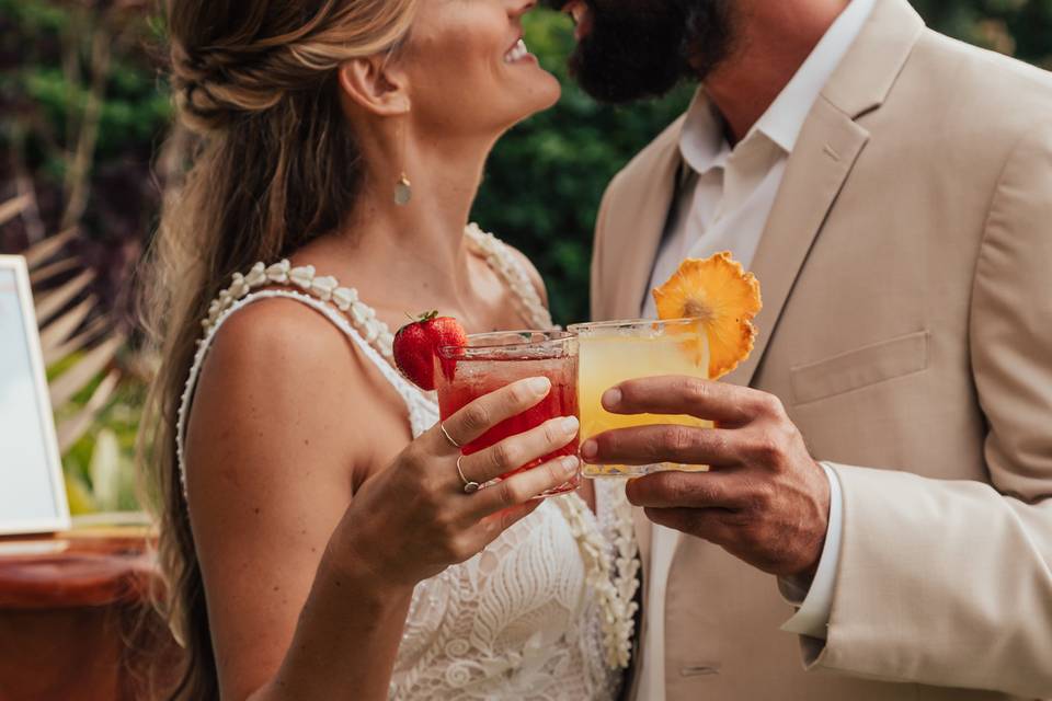 Oahu beach wedding hair makeup