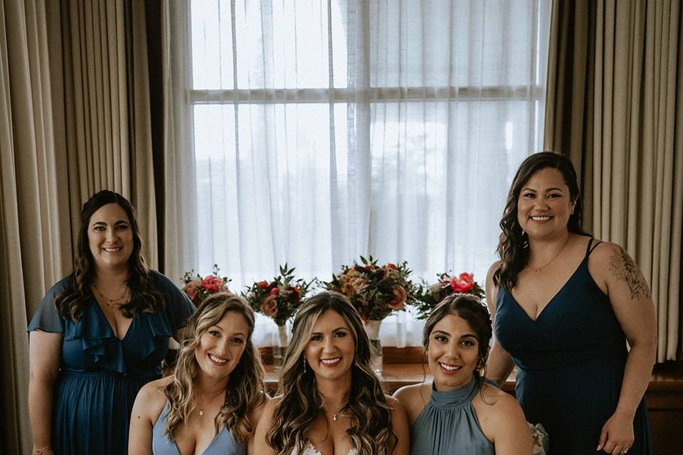 Bridal party hair makeup