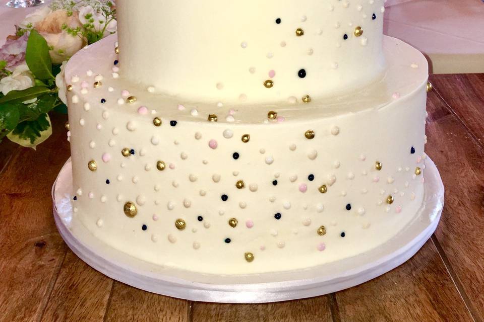 Three tier wedding cake