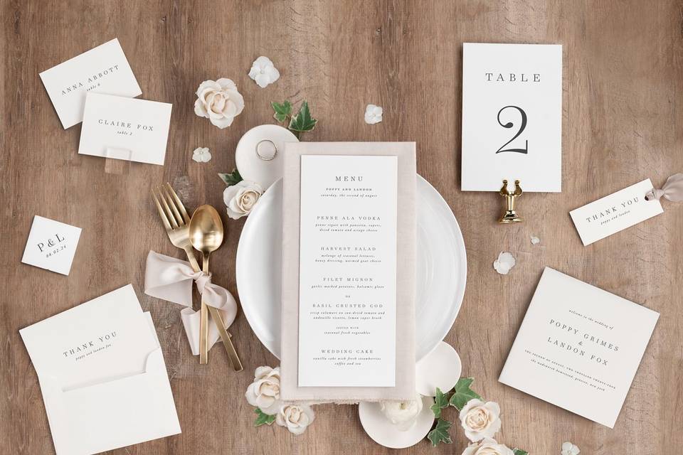 Poppy Reception Stationery