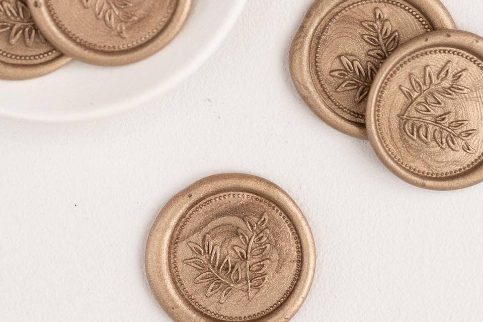 Gold Wreath Wax Seals