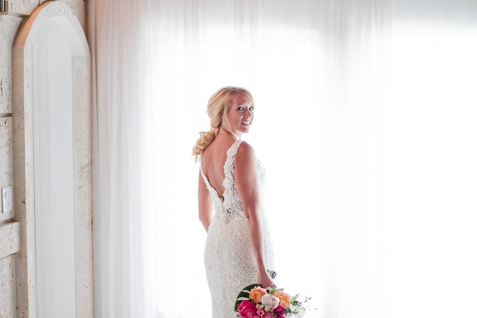 Bride in Main Lodge