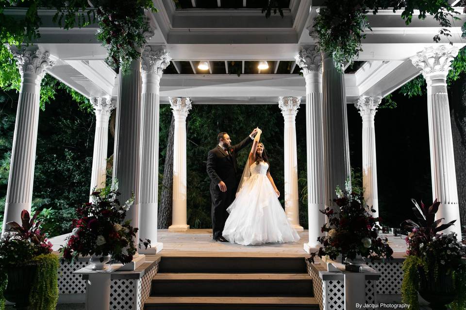 Bride in parlor.