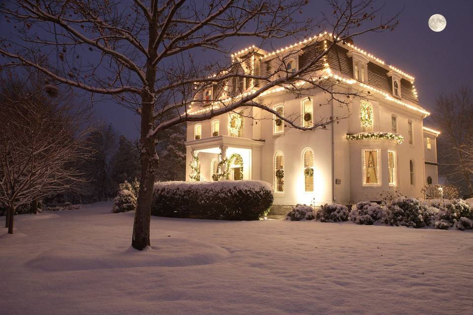 Mansion at Christmas