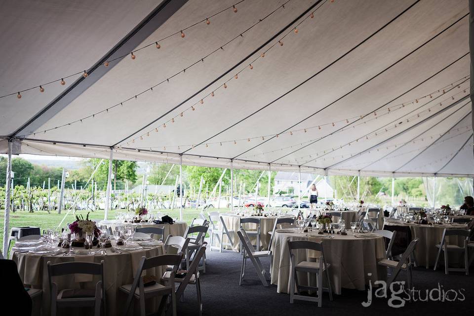 Reception tent