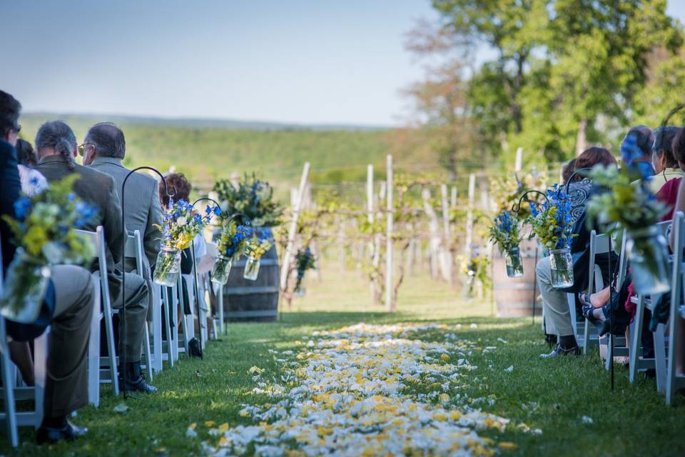 Floral aisle decor