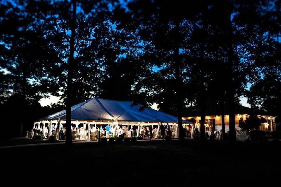 Tented evening under the stars