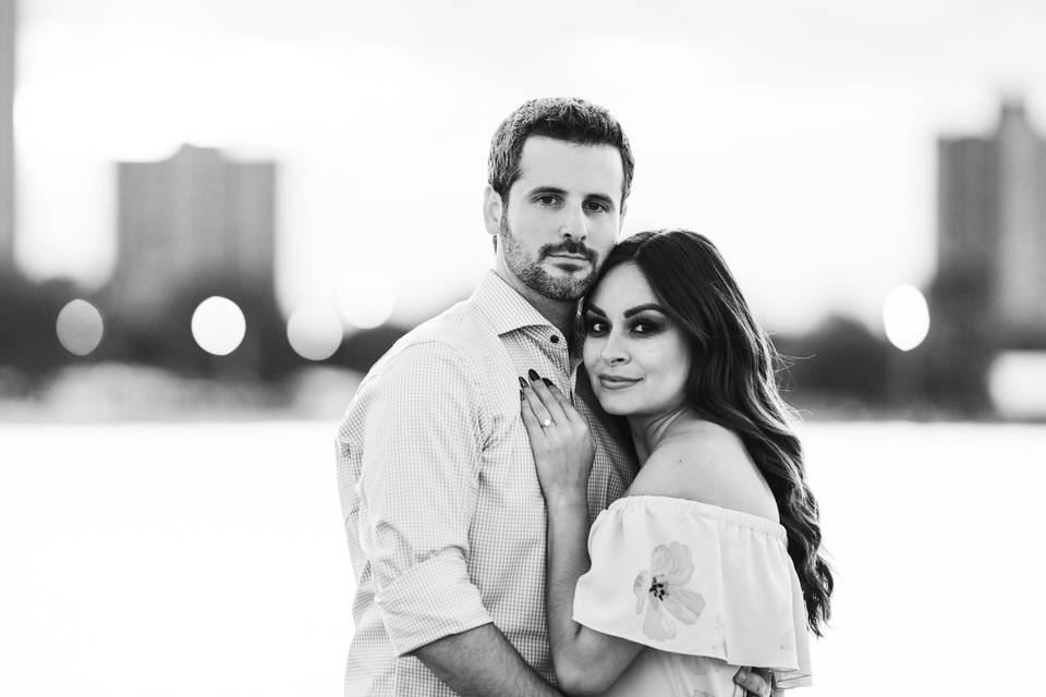 Black & white engagement