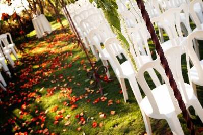 Wedding ceremony area