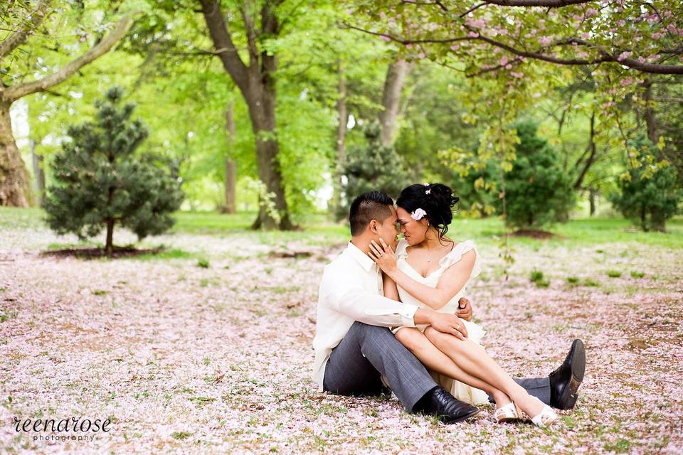 Branch Brook Park, Newark, NJ engagement session © Reena Rose Photography