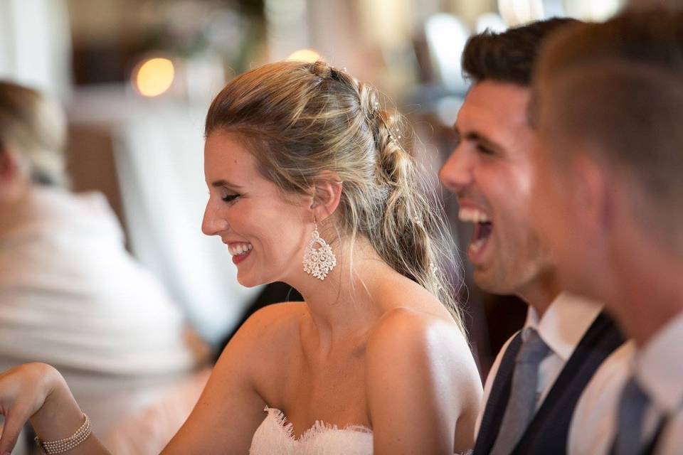 Happy bride on her day