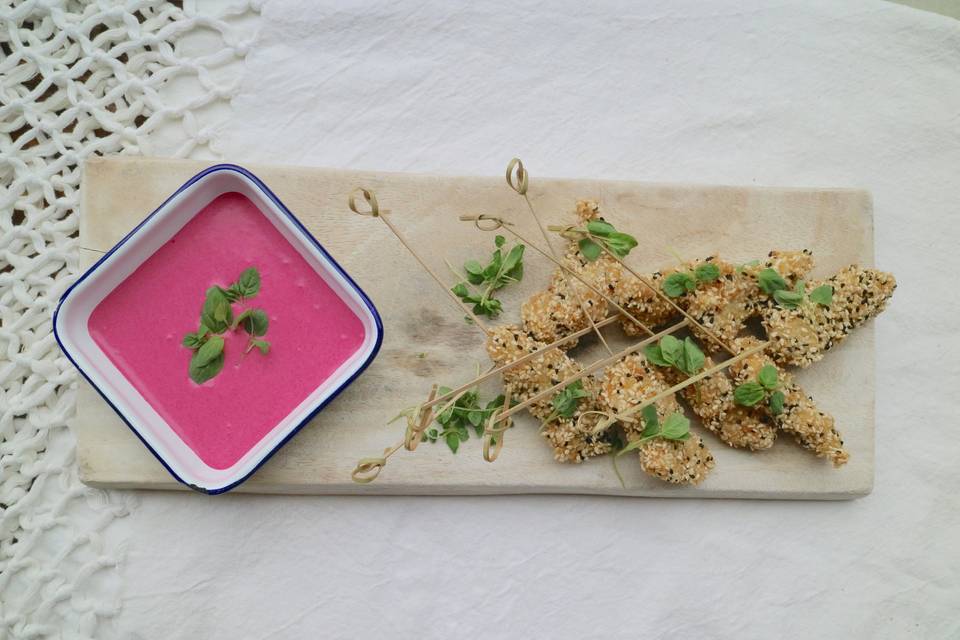 Sesame chicken schnitzel