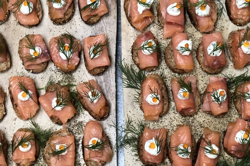 Pastrami Smoked Salmon Bites
