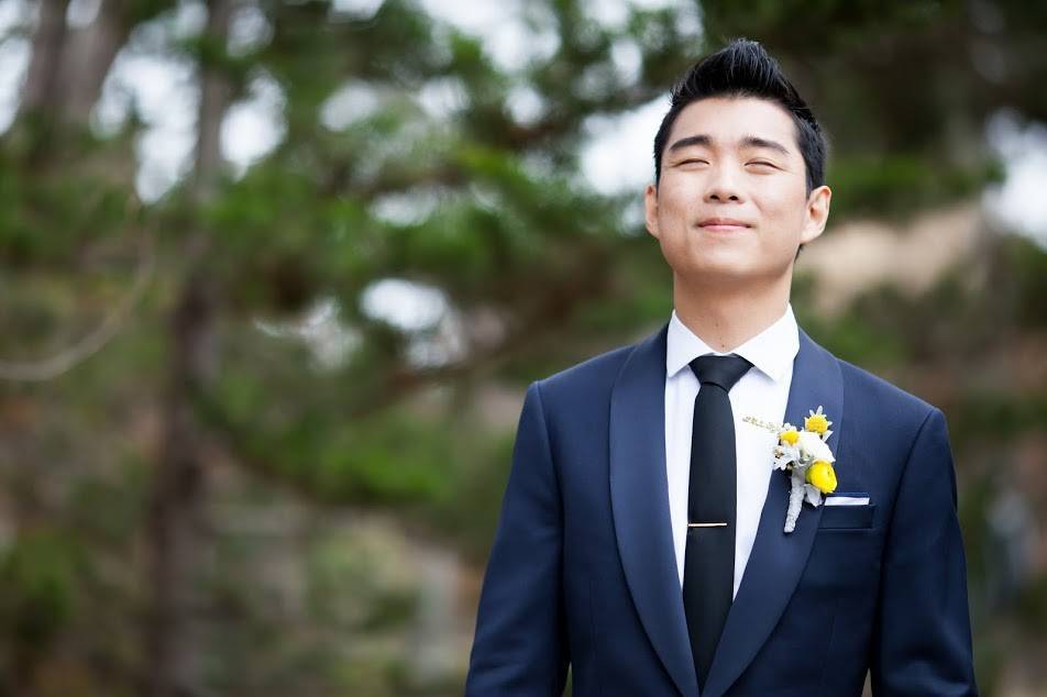 Groom's first look at his bride