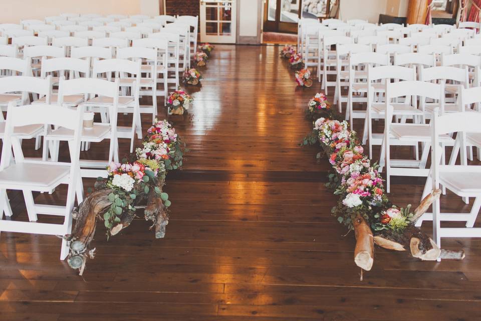 Indoor wedding setup