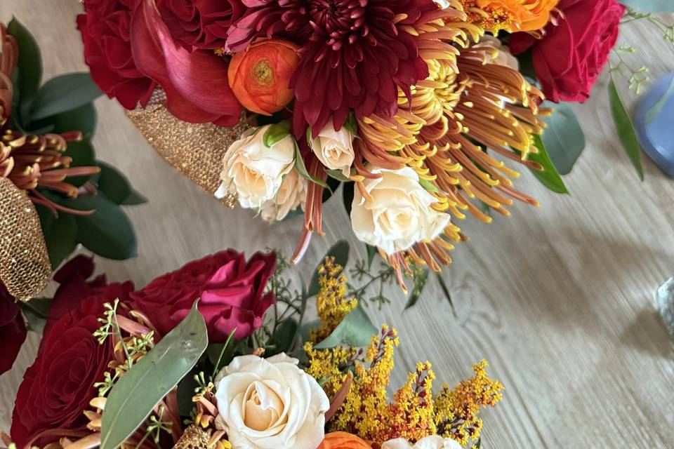 Deep Fall colors bridal