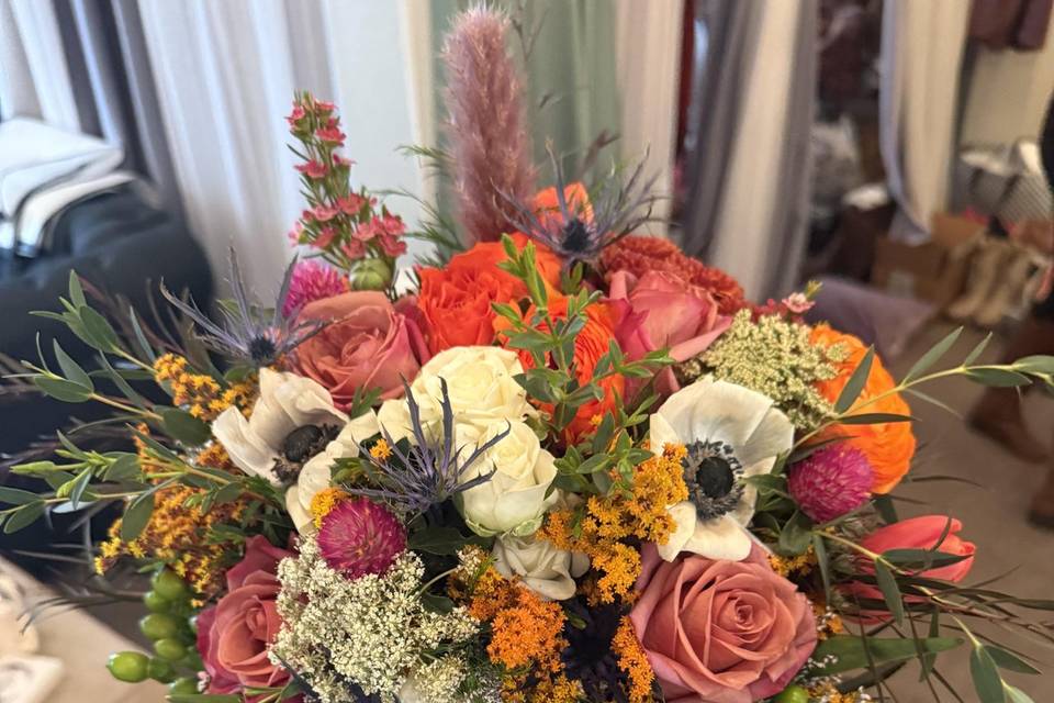 Wildflower bridal bouquet
