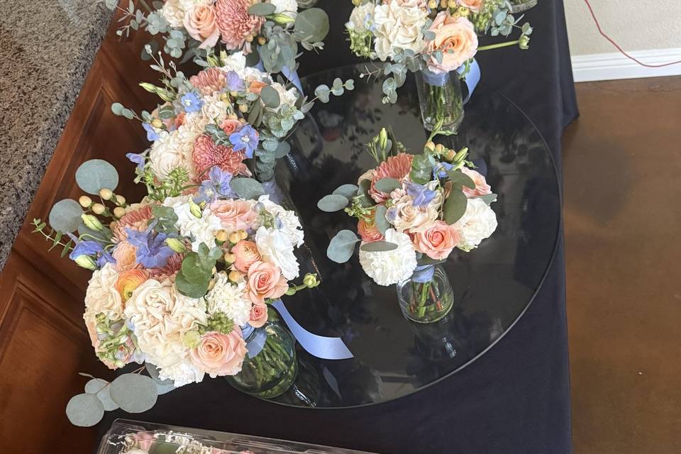 Bridal party florals