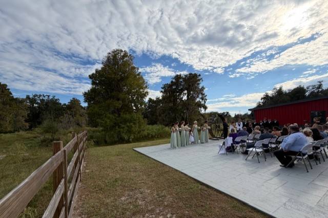 Patio for ceremony