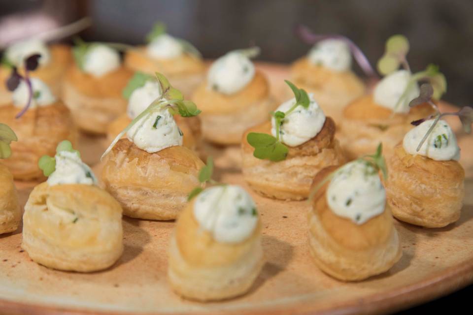 Goat Cheese Mousse Puffs