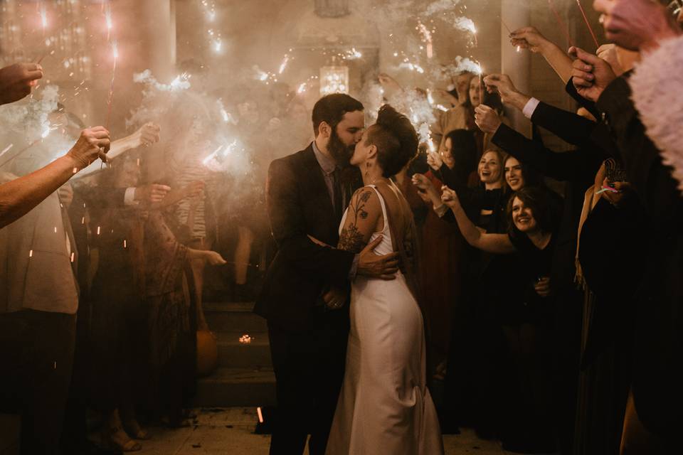 Couple sparklers