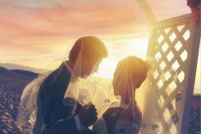 Couple with the sunset in the background - Samzcreation