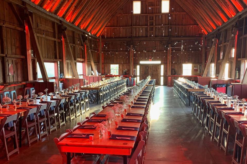 Custom lighting in the Barn