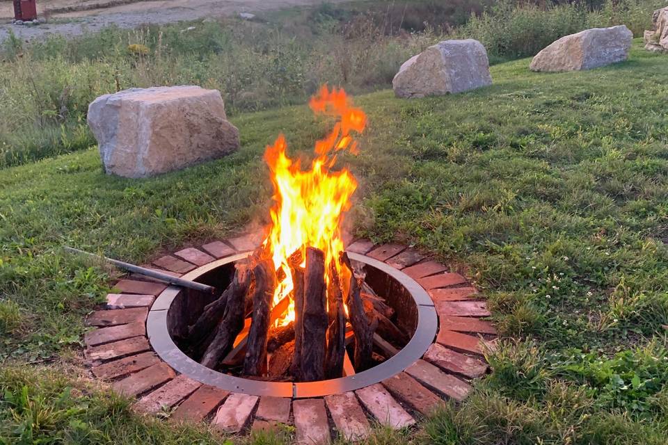 Fire pit at Sundial