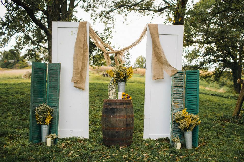 Wedding ceremony stage