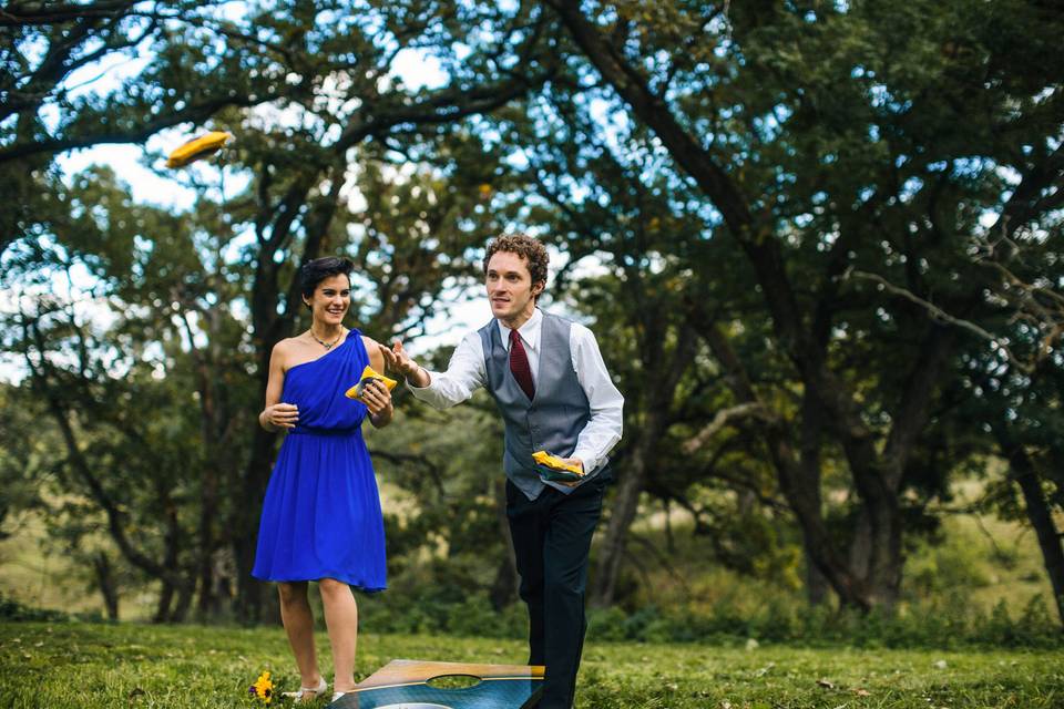 Couple's photo in the garden