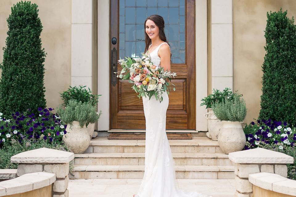 Front door of villa.