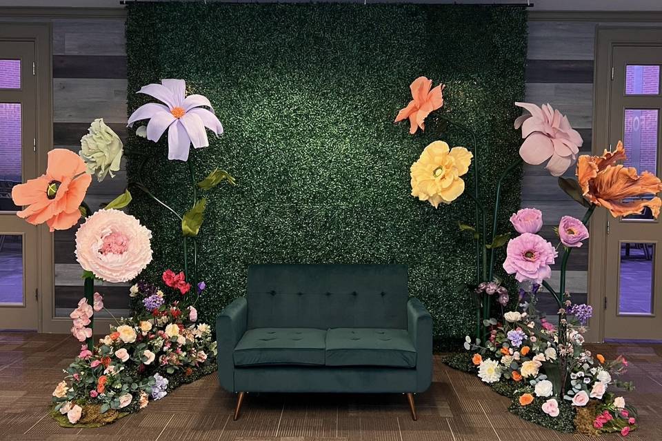 Giant flower backdrops