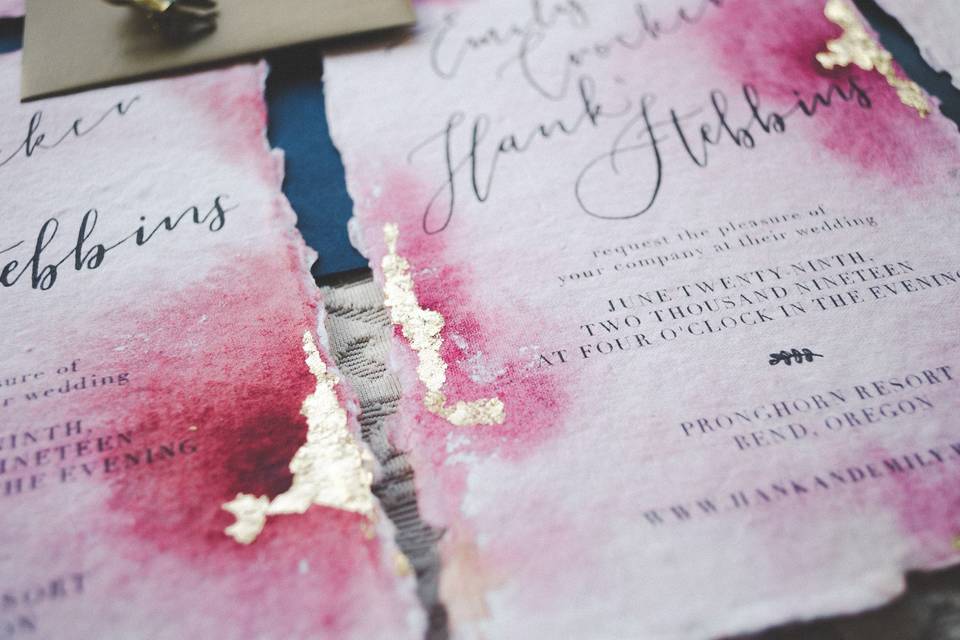 Emily & Hank | Gold Leaf