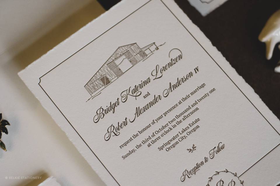 Bridget & Robert | Letterpress