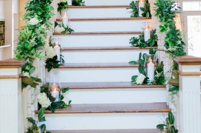 Chairs and Flower Accent