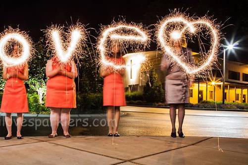 Love and heart sparklers