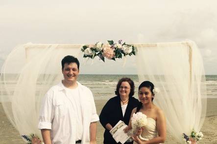 On May 14,2016, Mr and Mrs Landry chose to be married on the beach.  Not only were they pronounced man and wife but children, parents and friends were included in the ceremony and vowed to bless and support their marriage.
