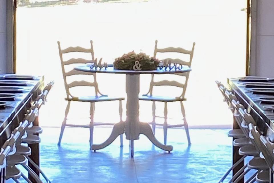 Bride & Grooms table