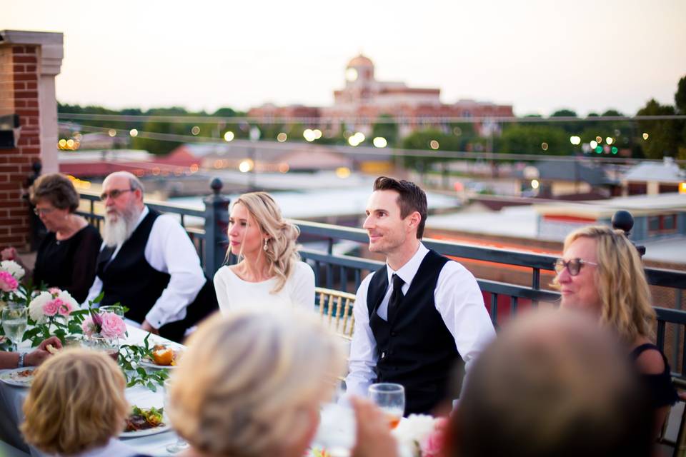 Rooftop dining | Heather Buckley Photography