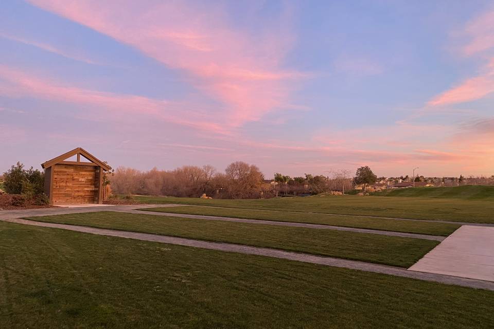 Sunset over ceremony