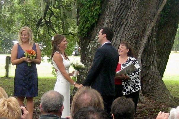 Amy & Chris Urban at beautiful Honey Horn Plantation, HHI.