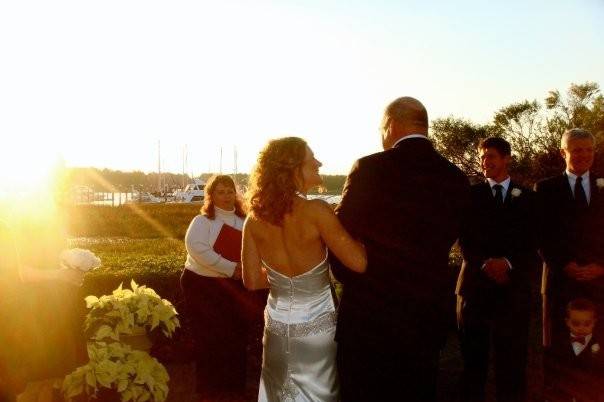 Morgan & Mike Hodgson at lovely Windows on the Waterway, HHI.