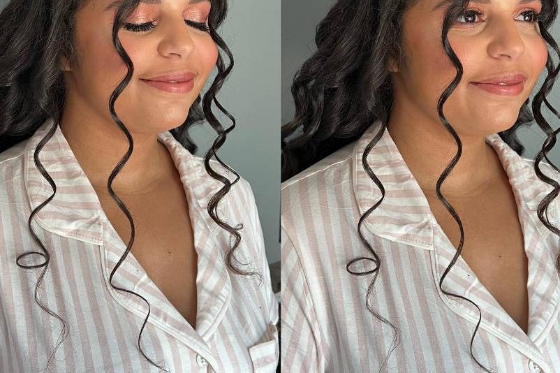 Glowing makeup